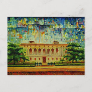 Detroit Public Bibliotek Rendition - vykort