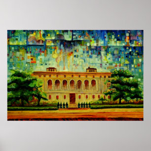 Detroit Public Main Bibliotek Rendition 1 Poster