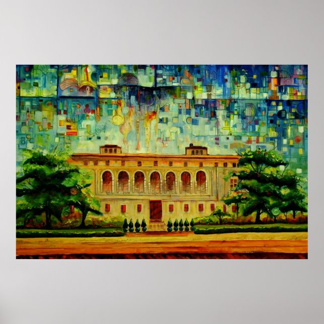 Detroit Public Main Bibliotek Rendition 1 Poster (Framsidan)