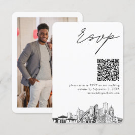 Detroit QR-kod Bröllop Small OSA Tilläggskort