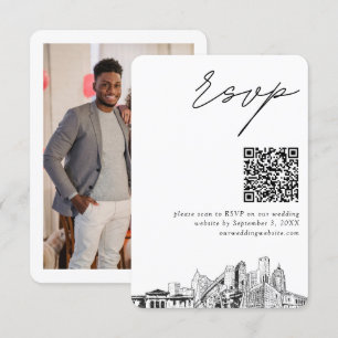 Detroit QR-kod Bröllop Small OSA Tilläggskort