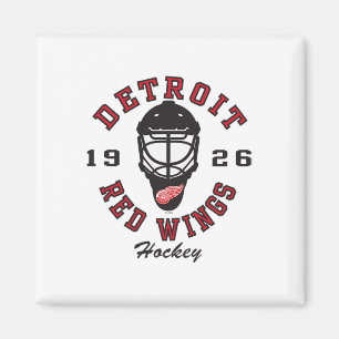 Detroit Red Wings ishockeymask grå officiellt lice Magnet