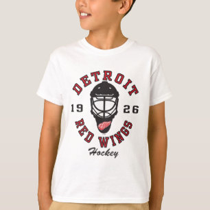 Detroit Red Wings ishockeymask grå officiellt lice T Shirt