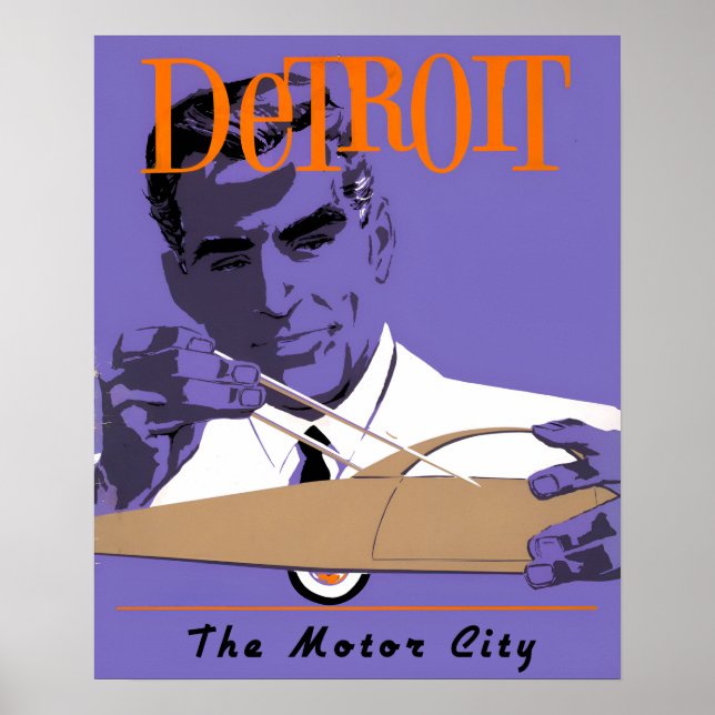 Detroit-reseaffisch Poster (Framsidan)