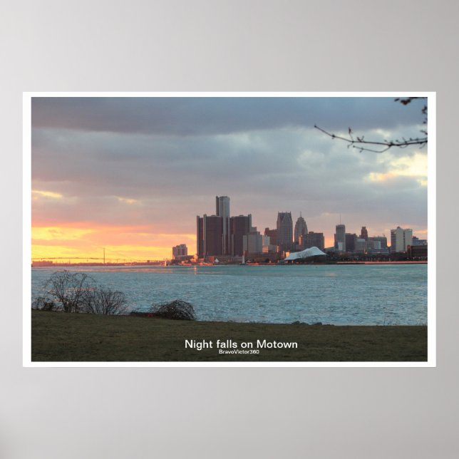 Detroit Riverscape Poster (Framsidan)