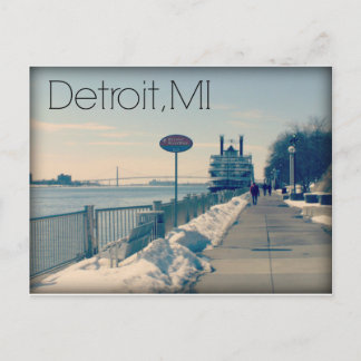 Detroit Riverwalde Vykort