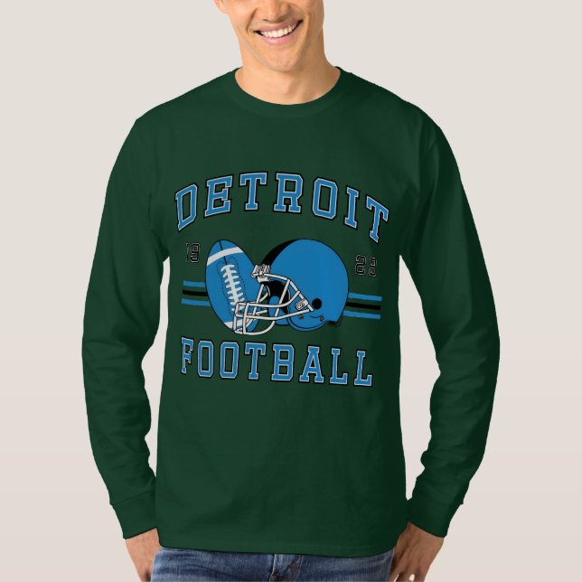 Detroit Rugby Sweatshirt T Shirt (Framsida)