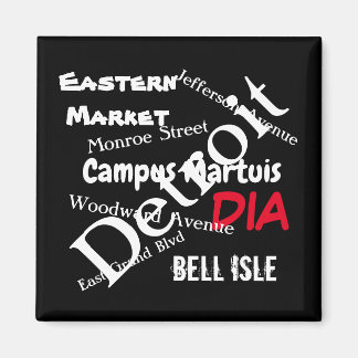 Detroit runt Town Kärlek Magnet