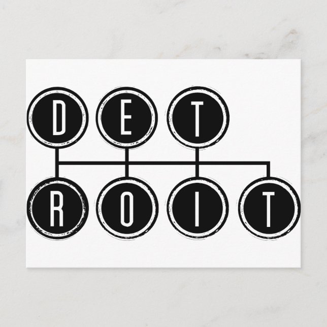 Detroit Shifter Vykort (Framsida)
