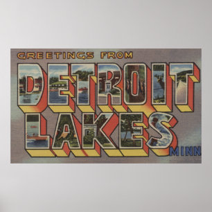 Detroit Sjöar, Minnesota - Stora Brev Scenes Poster