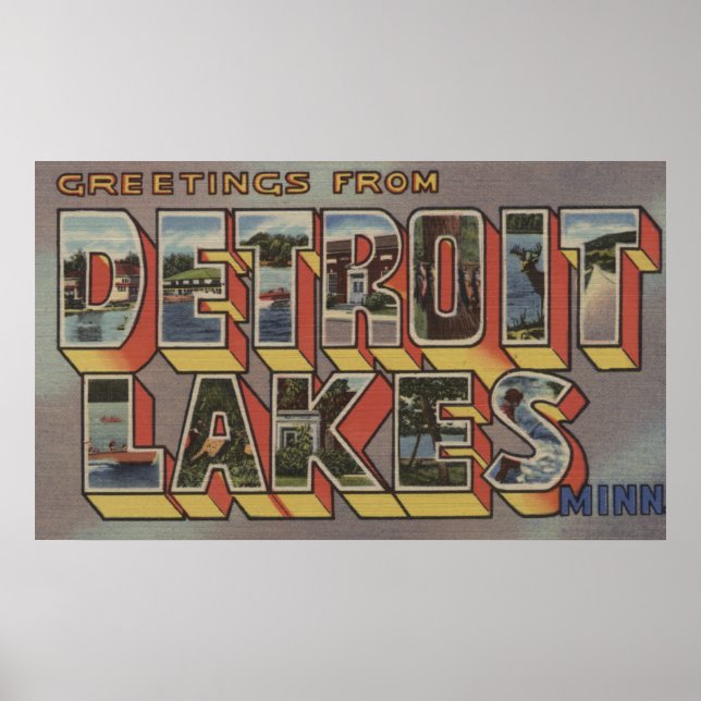 Detroit Sjöar, Minnesota - Stora Brev Scenes Poster (Framsidan)