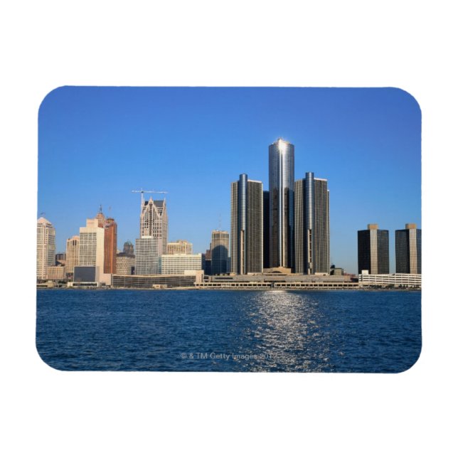 Detroit skyline 2 magnet (Horisontell)