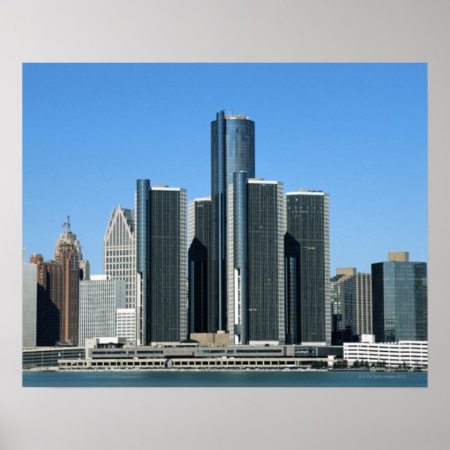 Detroit Skyline 4 Poster (Framsidan)