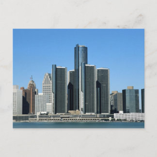 Detroit Skyline 4 Vykort