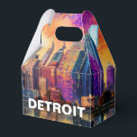 Detroit Skyline Abstrakt Konst Presentaskar<br><div class="desc">Ge din fest en modern touch med denna presentask som har abstrakt Detroit-skyline konst. Perfekt för bröllop,  fester eller företagspresenter.</div>