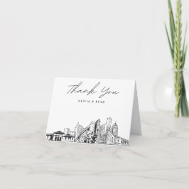 Detroit Skyline Blank tackkort