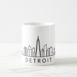 Detroit Skyline - Cityscape Design Kaffemugg