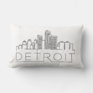 Detroit Skyline Lumbarkudde