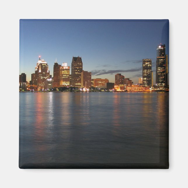 Detroit Skyline Magnet (Framsidan)