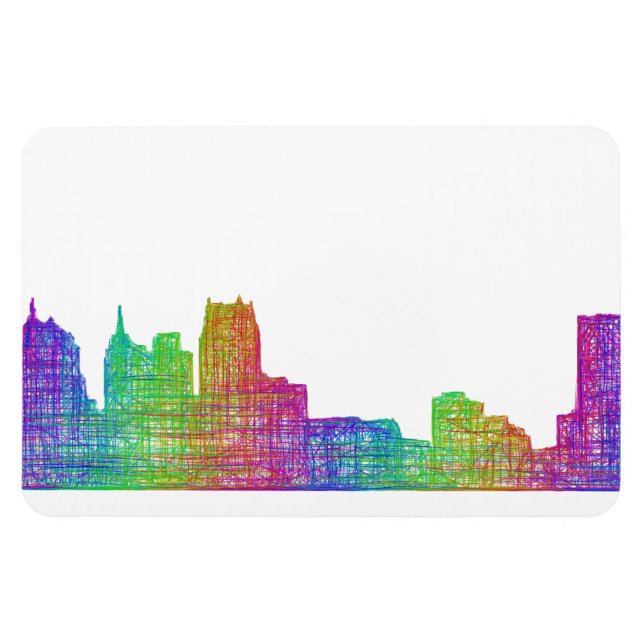 Detroit skyline magnet (Horisontell)