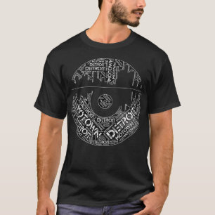 Detroit skyline-post Motown-post T Shirt