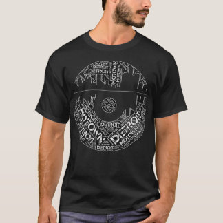Detroit skyline-post Motown-post T Shirt
