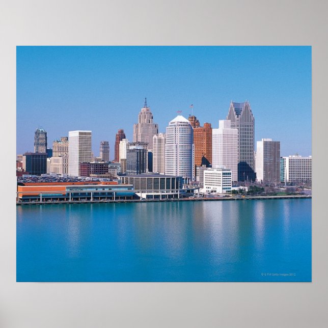 Detroit skyline poster (Framsidan)