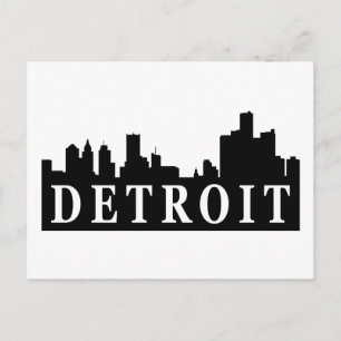 Detroit Skyline Vykort