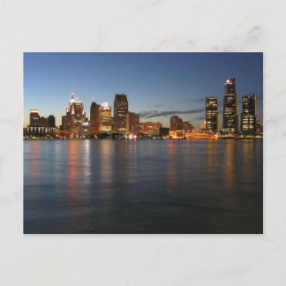 Detroit Skyline Vykort