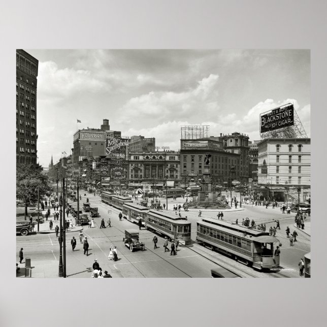 DETROIT SQUARE C. 1910 POSTER (Framsidan)