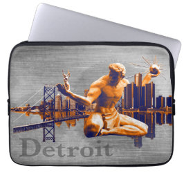 Detroit stad laptop fodral