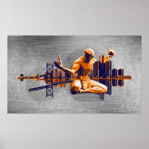 Detroit stad poster
