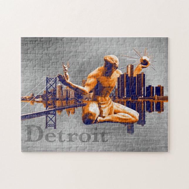 Detroit stad pussel (Horisontell)