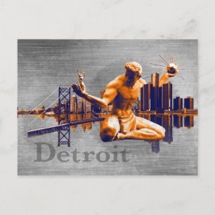 Detroit stad vykort