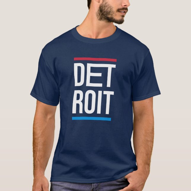 Detroit stads logodesign t shirt (Framsida)