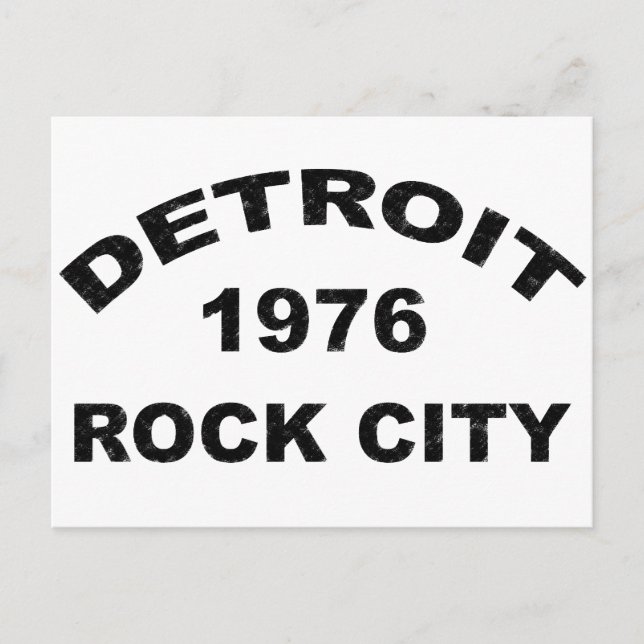 DETROIT STEN CITY 1976 VYKORT (Framsida)