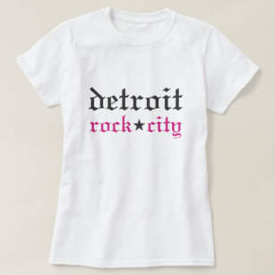 Detroit Sten City Rosa Black Women's Tee Shirt
