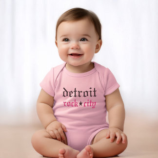 Detroit Sten City Rosa Flicka T Shirt