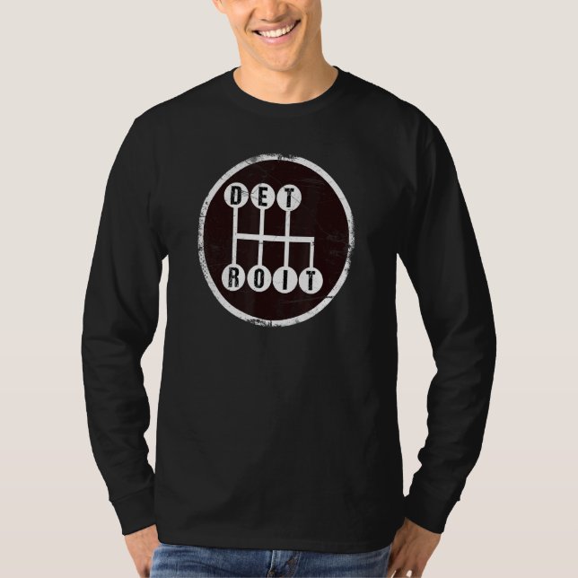 Detroit Stick Skift T Shirt (Framsida)
