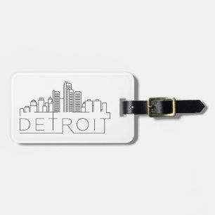 Detroit Stylized horisont Bagagebricka