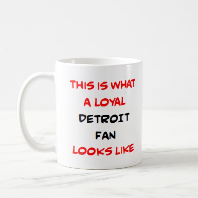 Detroit-supporter, lojal kaffemugg (Vänster)