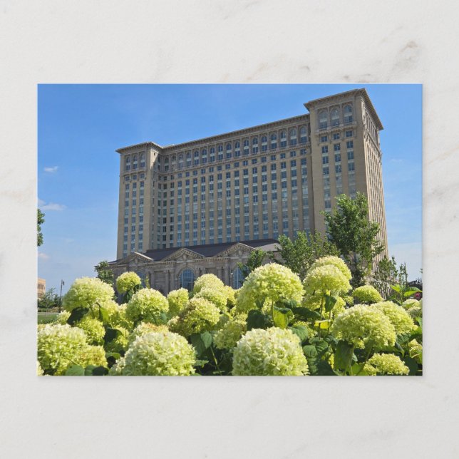 Detroit Tåg Station Helg Vykort (Framsida)