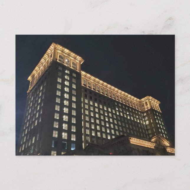 Detroit Tåg Station Vykort (Framsida)