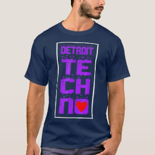 Detroit Techno House Music Festival Ljud Disco T Shirt