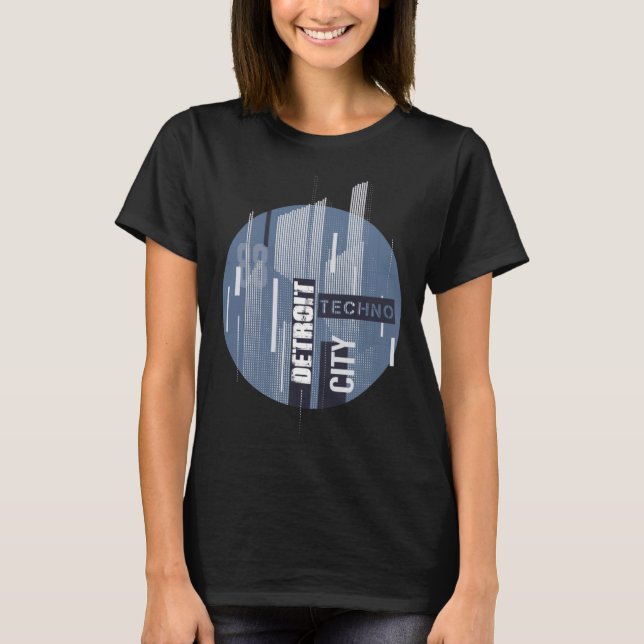 Detroit Techno Music 88 Original Retro Techno Hous T Shirt (Framsida)