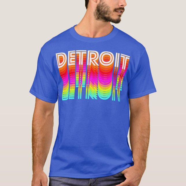Detroit Techno Shirt EDM Rave DJ Clothing T Shirt (Framsida)