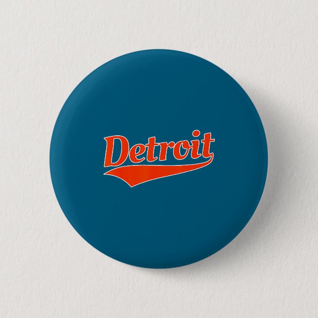 Detroit - tillbakablick design - klassisk Detroit  Knapp (Framsida)