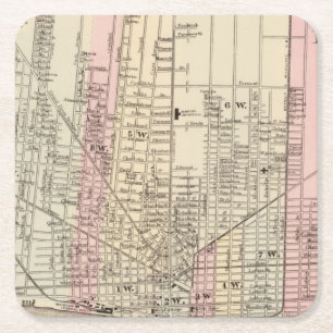 Detroit Underlägg Papper Kvadrat