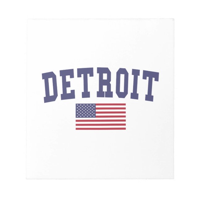 Detroit US Flagga Anteckningsblock (Framsida)