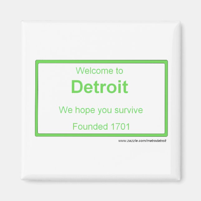 Detroit Välkommen Magnet (Framsidan)